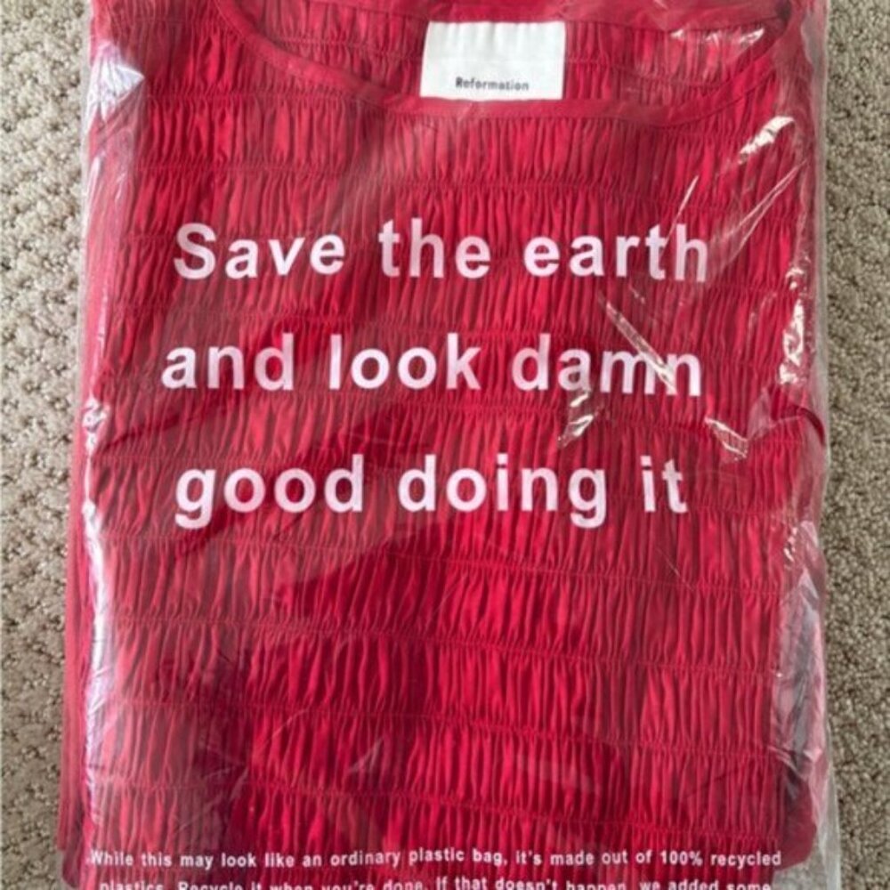 NEW Reformation Laguna Two Piece Matching Midi Skirt Set Lipstick Red US 2 UK 4 - Picture 14 of 14